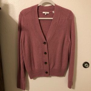 VINCE. Pink Cashmere Cardigan Sweater Size XL